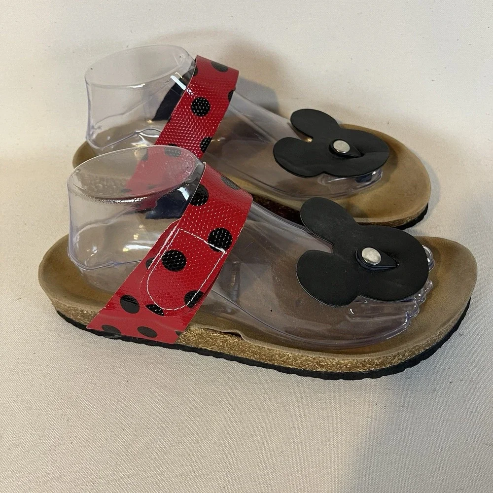 Mickey Minnie‎ Thong Sandals Cork 10.5 Adjustable